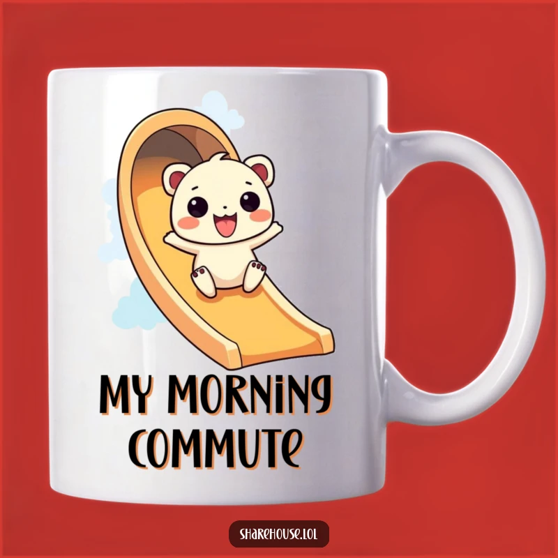 Funny Wiggly Rainbow Slide Mug: Joyful Creature's Exciting Ride Gift