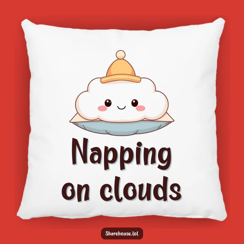 Ultimate Cozy Funny Cloud Pillow: Snuggle with This Smiling Dreamer