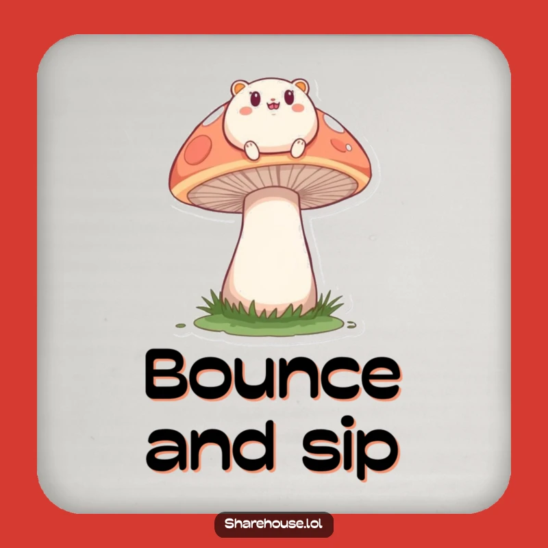 Funny Mushroom Coaster: Protect Your Surfaces with Nature-Inspired Charm