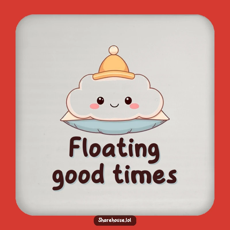 Funny Cloud Coaster: Protect Your Surfaces with Whimsy and Style