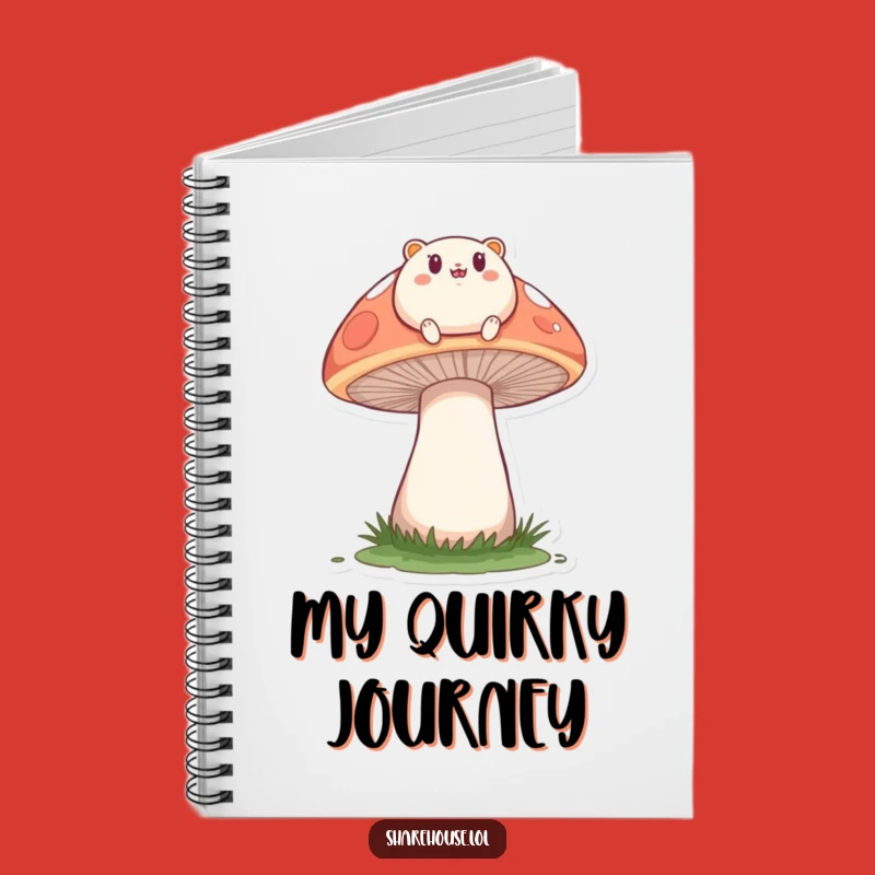 Funny Mushroom Notebook: Jot Down Ideas with This Bouncy Creature Journal