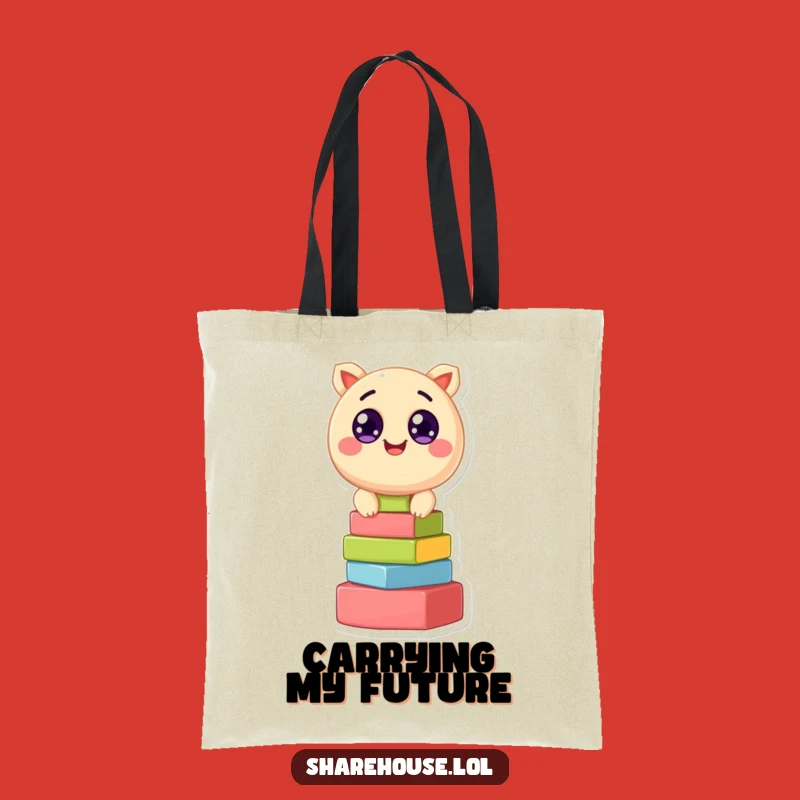 Funny Creature Stacking Blocks Tote Bag: Carry Your Fun Essentials